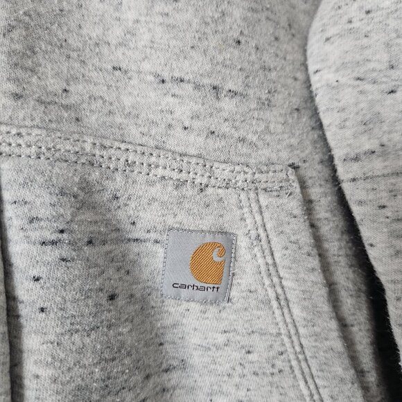 Carhartt Hoodie Womens L 11-14 Grey Clarksburg Full Zip Sweatshirt Pullover - Picture 2 of 9